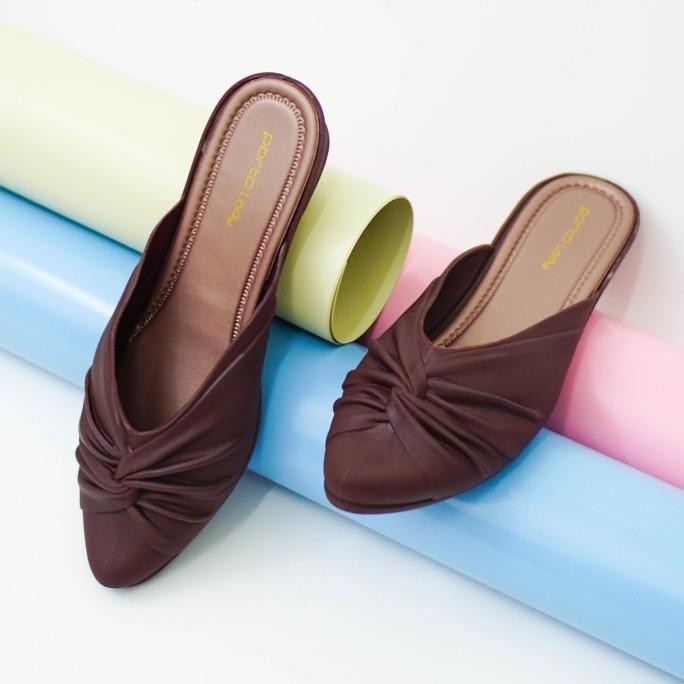 Porto - Sepatu Wanita Wedges Cantik Casual Selop Terbaru Sys