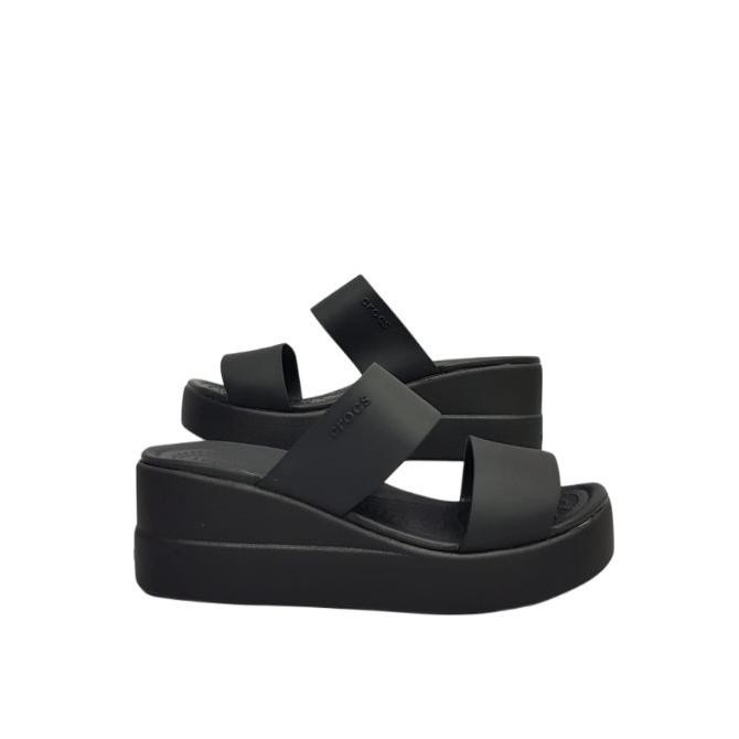 New Sepatu Wanita Crocs Brooklyn Wedges