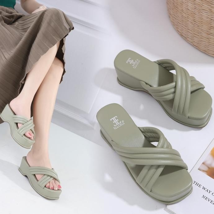 Ellora El-9211 Sandal Wedges Wanita Import