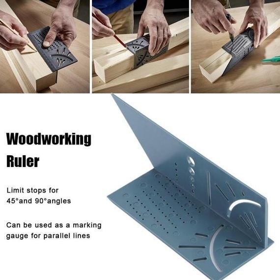 

(BK HEND) MARKING 3D WOODWORKING RULER - PENGGARIS SIKU MITRE 3D - MARKING GAUGE - MISTAR SIKU WOODWORKING 3D