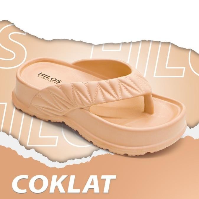 Sandal Jepit Tinggi Wanita Modis Bahan Karet Empuk Kekinian 2370