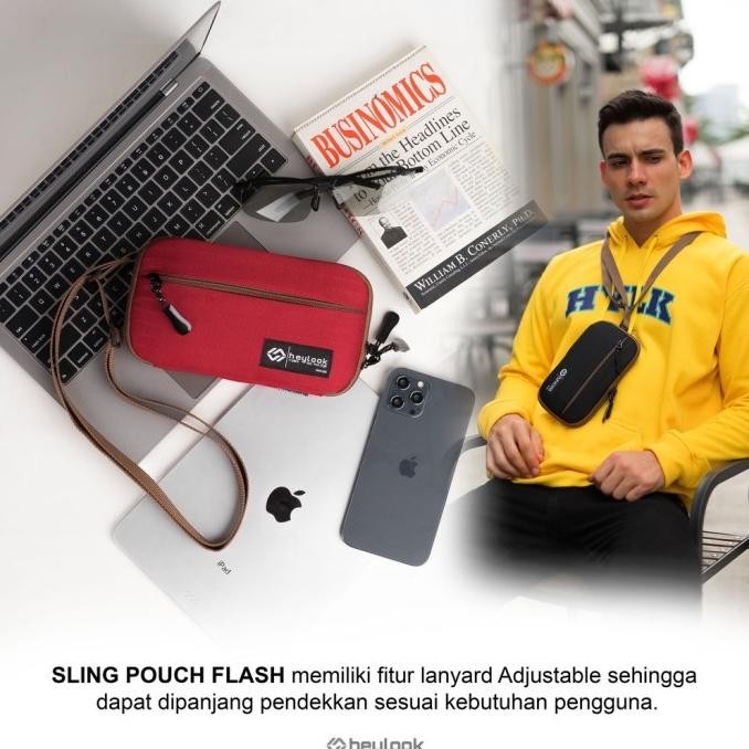 Tas Dompet Sling Wallet Pouch Bag Neck Bag Hp Kartu Leher Mini Pria