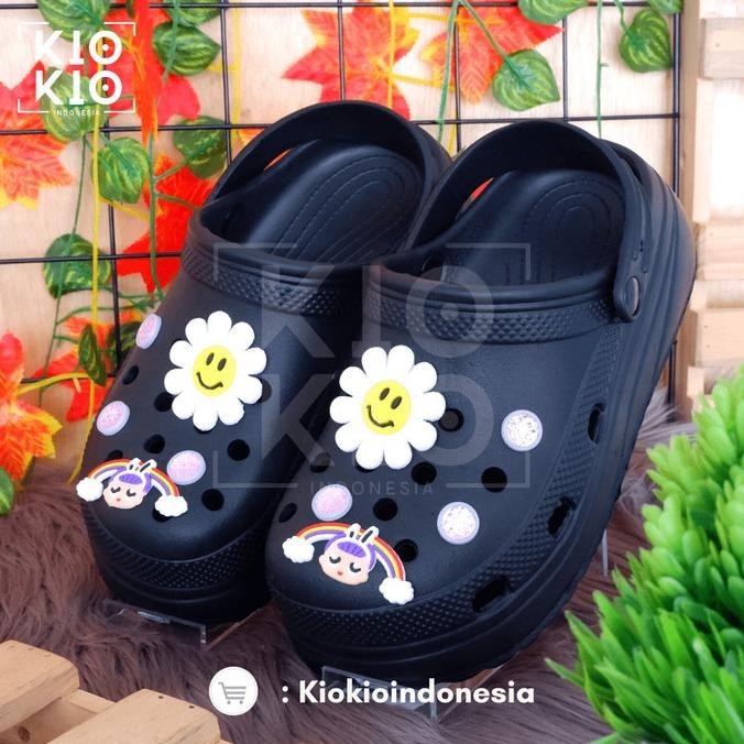 Sandal Kodok Classic Wedgess Wanita Korean Style Jiblitz