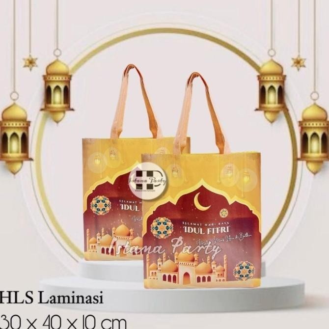

CR - 12 Pacs Tas Souvenir Lebaran / Goodie Bag Idul Fitri Hampers Laminasi M TERLARIS