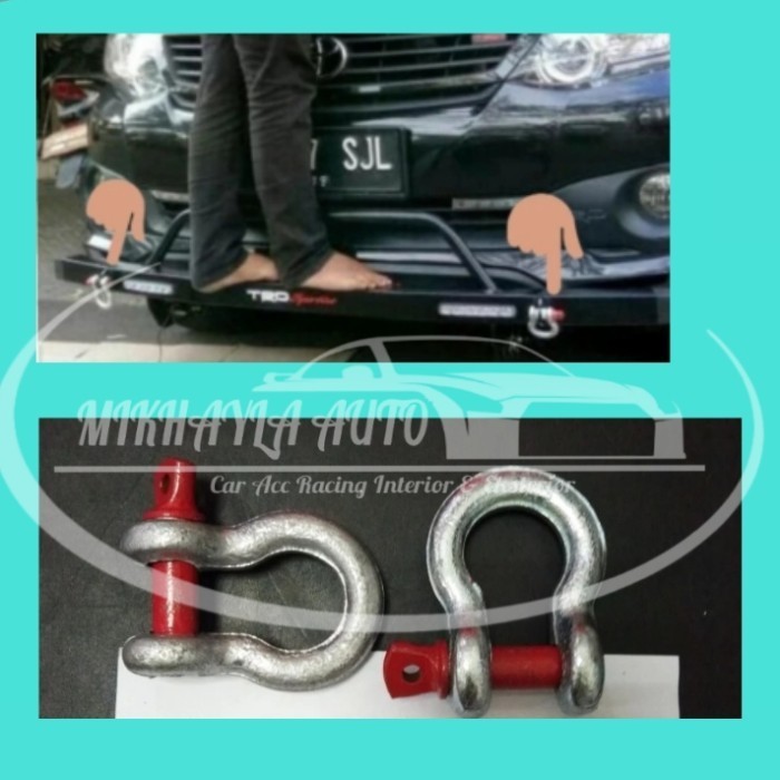 SHACKLE ANTING ANTING TOWING TANDUK BEMPER DEPAN MINI HARGA SEPASANG