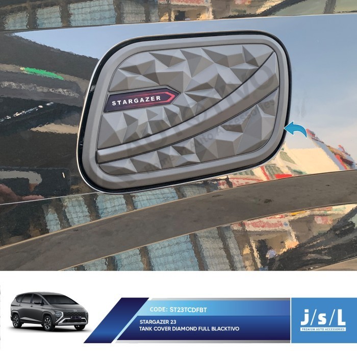 HYUNDAI STARGAZER TANK COVER DIAMOND FULL BLACKTIVO JSL COVER TANGKI