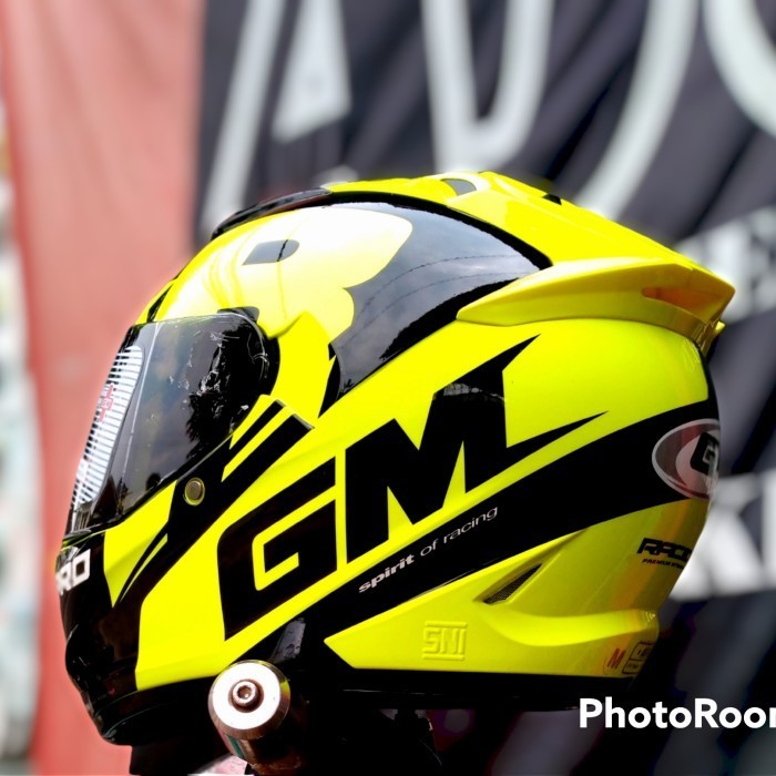 Helm Gm Fullface Respro Bla/Yellow