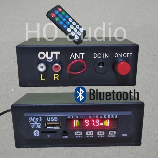 Mp3 Player Bluetooth Usb Fm Rakitan Mini Box Dc 12 Volt