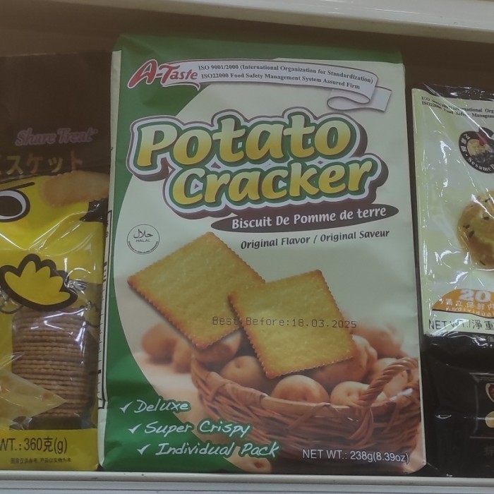 

] A TASTE POTATO CRACKERS ORIGINAL 238 GR