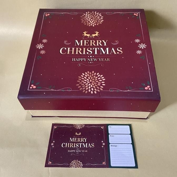 

Box kue lapis Natal / Kotak kado Natal / Hampers kue kering Christmas