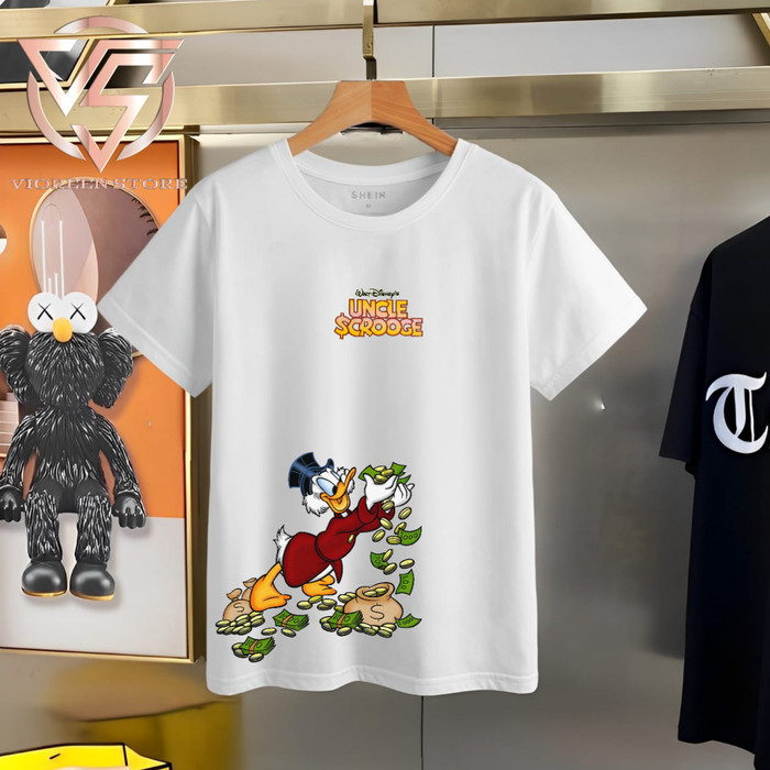 READY baju wanita kaos katun premium uncle scrooge gober size lengkap S - 5L Silahkan diorder