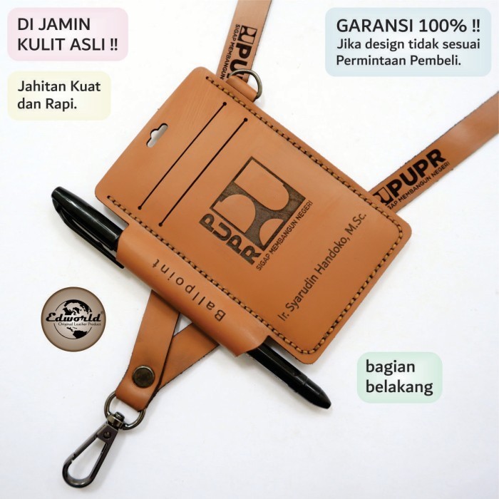 

BARANG TERLARIS Id Card Holder Kulit Custom Logo Instansi