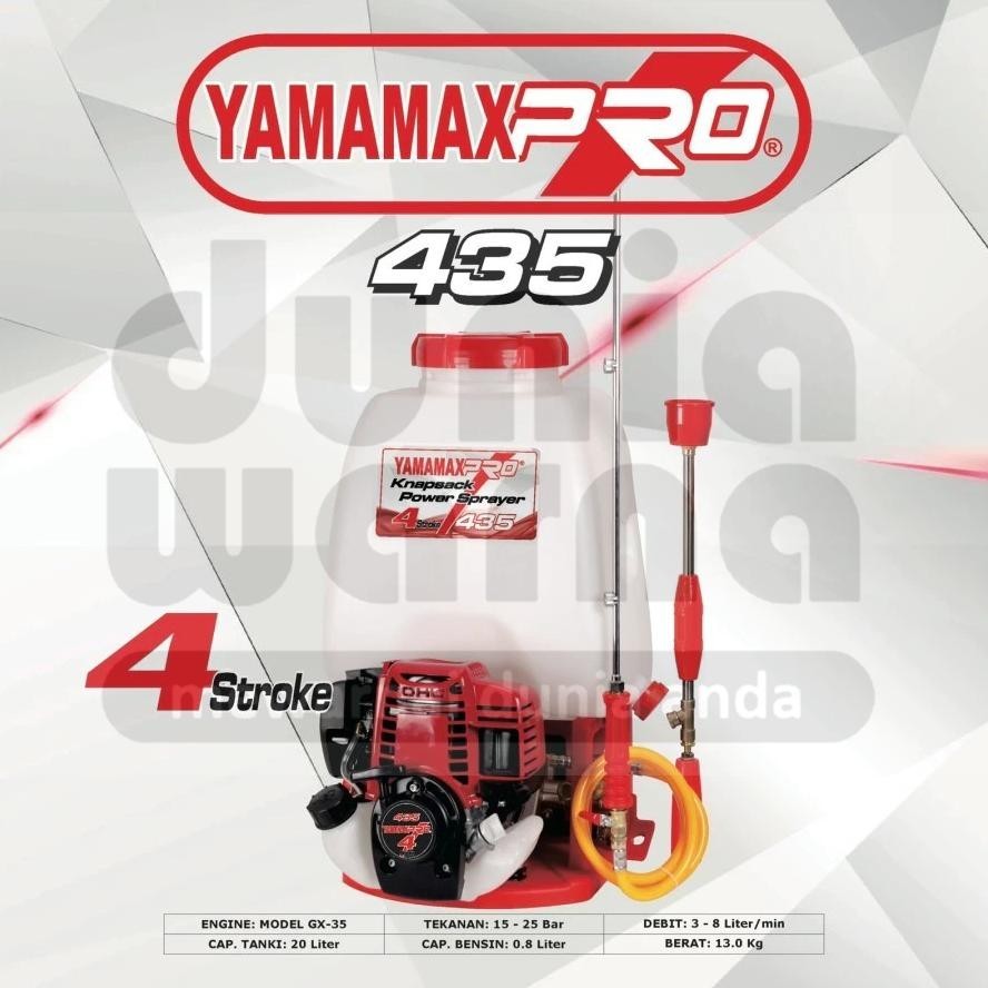 New Yamamax 435 Knapsack/Power Sprayer/Mesin Semprot Hama 4 Tak/Stroke 20 Liter/Ltr/20L/20Ltr Terlar