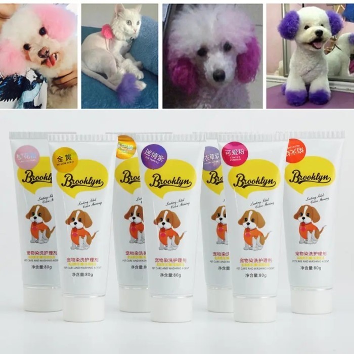 Cat Bulu Anjing Kucing Pewarna Bulu Anjing Kucing Semir Bulu Hewan 80g