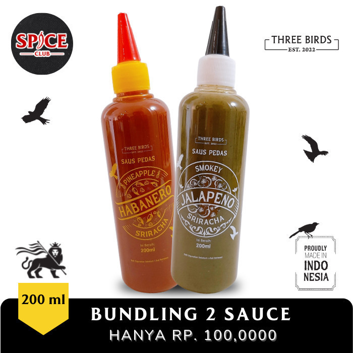 

BUNDLING SAUCE jalapeno dan habanero 200ml x 2pcs / Hot sauce