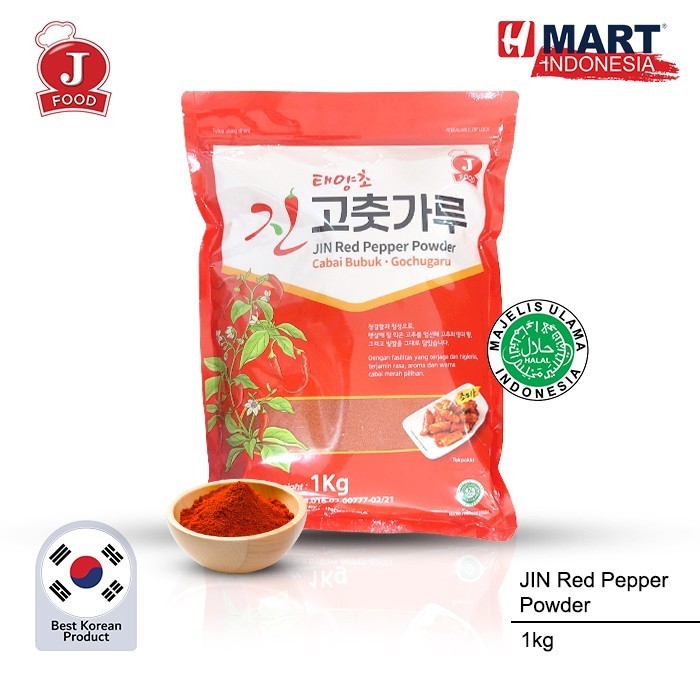 

JIN Red Pepper Powder - Cabai Bubuk Korea - Gochugaru 1kg