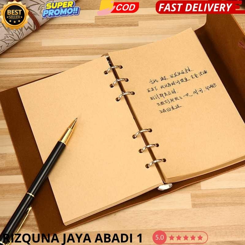 

AIMEE Buku Catatan Harian Notebook Cover Kulit Vintage Diary 160 Pages - AM-16