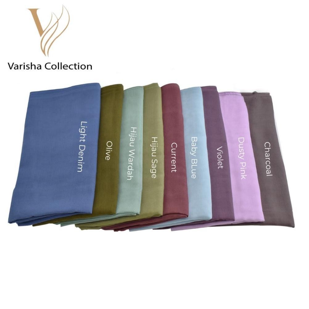 Varisha Kerudung Segiempat Paris Polos Varisha Collection/Cod