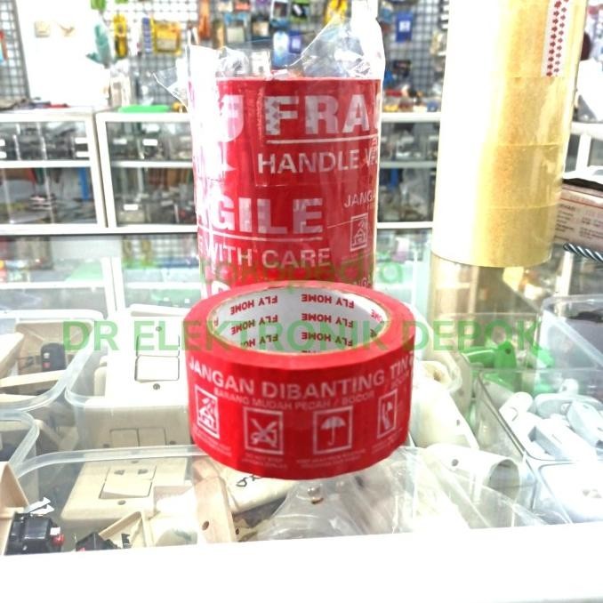 

Diskon Lakban Solasi besar Fragile merah 100 yard 48mm satuan 48mm x 100 yard dre3