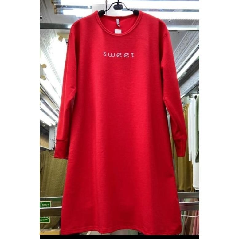 Kaos Tunik Jumbo Korea Premium Import/Tunik Oversized/Baju Ibu-Ibu Jumbo/Kaos Panjang Wanita/Atasan 