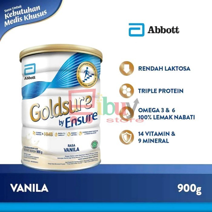 

Goldsure By Ensure 900Gr Vanila - Susu Nutrisi Dewasa 900G 900 Gram