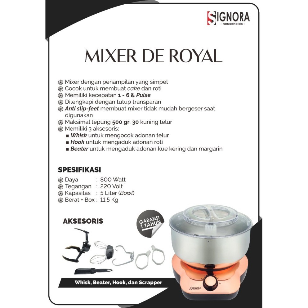 Mixer De Royal Signora Mixer Signora
