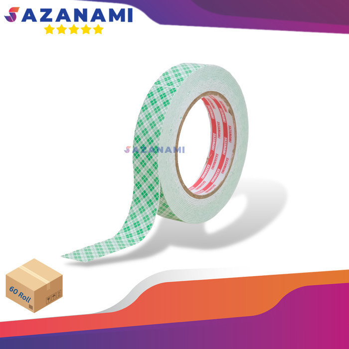 

HARGA DISKON 1 BOX SAZANAMI DOUBLE TAPE FOAM 1" INCH X 5M DOUBLE TAPE BUSA PUTIH 60