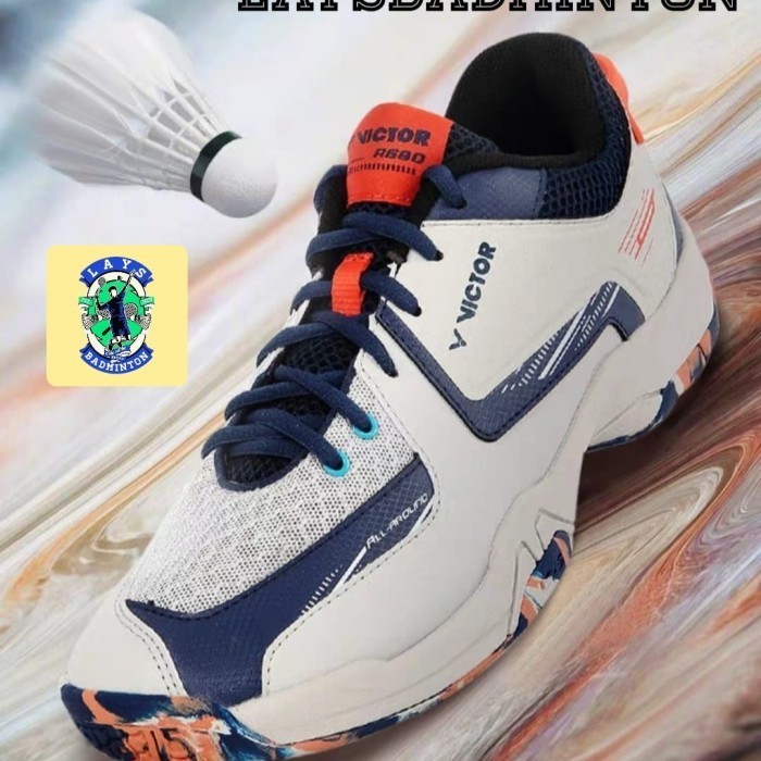 {AyuSport} SEPATU BADMINTON VICTOR A680 - Putih 40 Murah