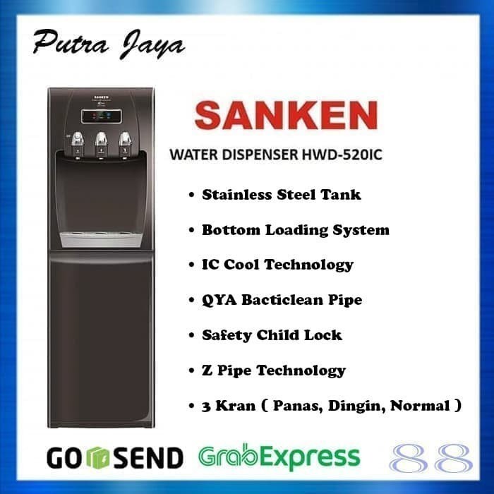 Sanken Dispenser Galon Bawah Hwd 520 Ic Hwd-C520Ic