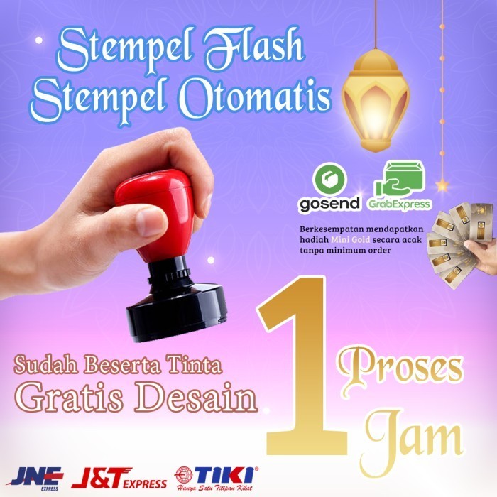 

Terlaris Stempel otomatis ukuran sedang Free desain Full tinta Free custom SALE
