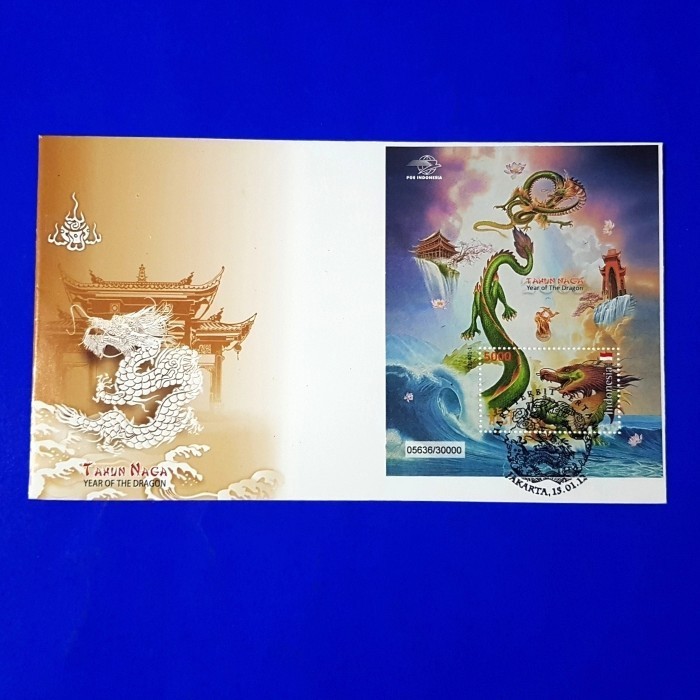 

Terlaris Perangko/Prangko INDONESIA SHP SS Year of the Dragon ~ TAHUN NAGA SALE