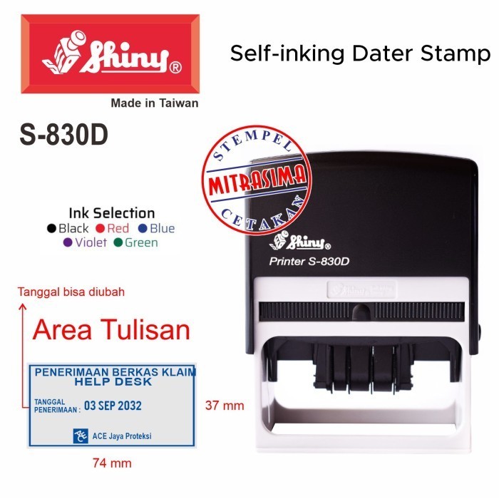 

Terlaris Stempel Shiny S-830D ( S830D persegi dengan tanggal Tipe S 830D ) SALE