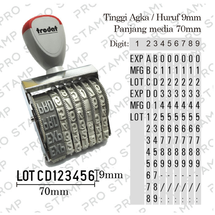 

Terlaris Stempel Angka Kode Produksi / Expired 9mm 8Digit SALE
