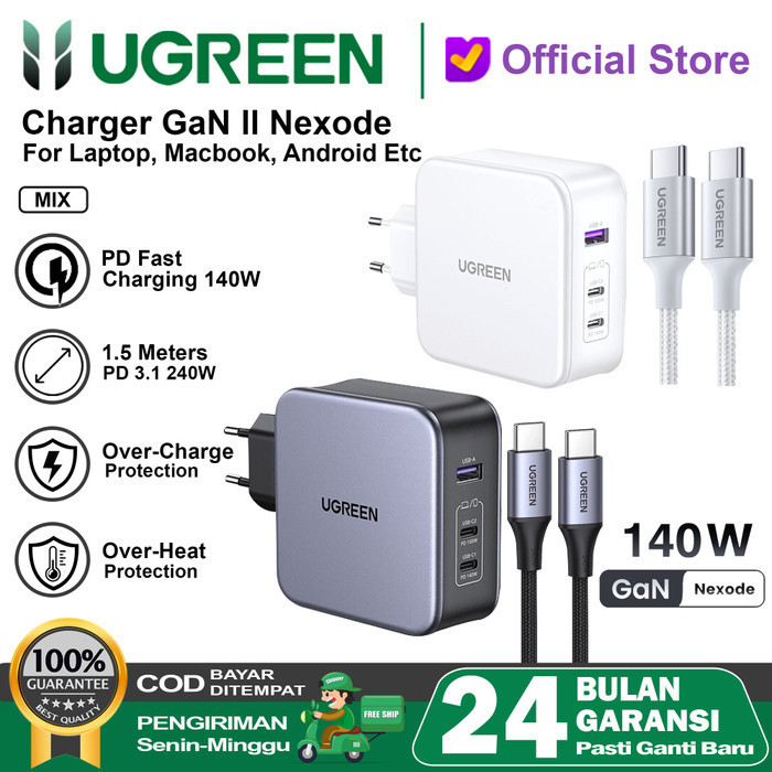 Ugreen Charger Gan 140W Pd Type C To Type C Fast Charging 90549