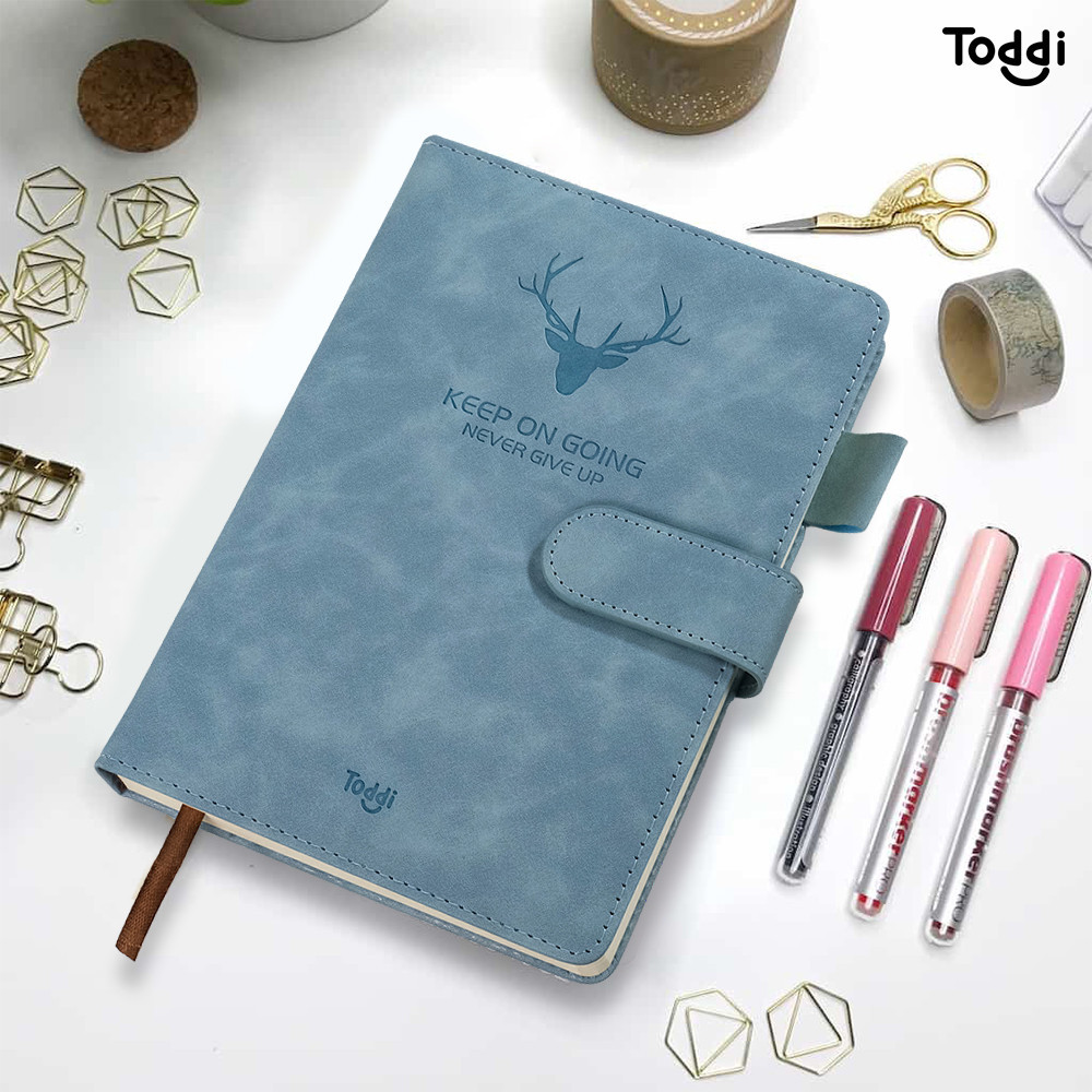 

Mp Toddi Buku Catatan Harian Notebook Cover Kulit Magnetic Buckle A5 - Tl5 - Deal