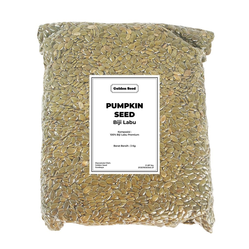 

RAW PUMPKIN SEED 3 KG PREMIUM - BIJI LABU MENTAH 3000 GRAM