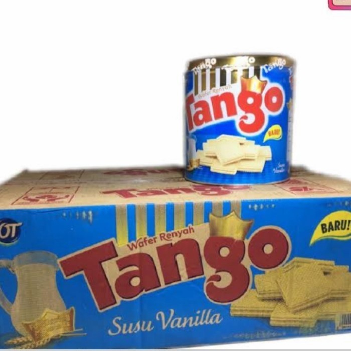 

best produk] [1 Karton = 6 kaleng 300gram] Tango Wafer Rasa Susu Vanila