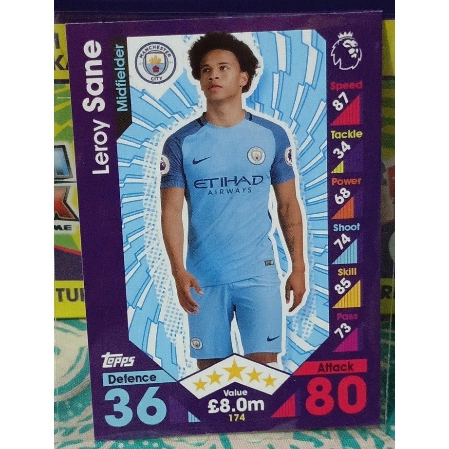 [WDE] 2016 Kartu Bola Topps Manchester City Leroy Sane