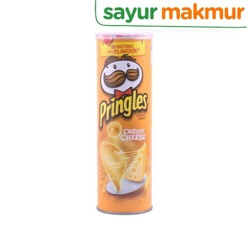 

Pringles Potato Crips Cheesy Cheese 107 gram Sayurmakmur