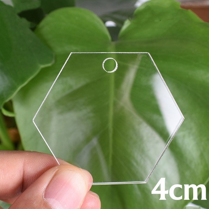 Acrylic Bening Potongan - Akrilik Bahan Gantungan Kunci Polos Bening