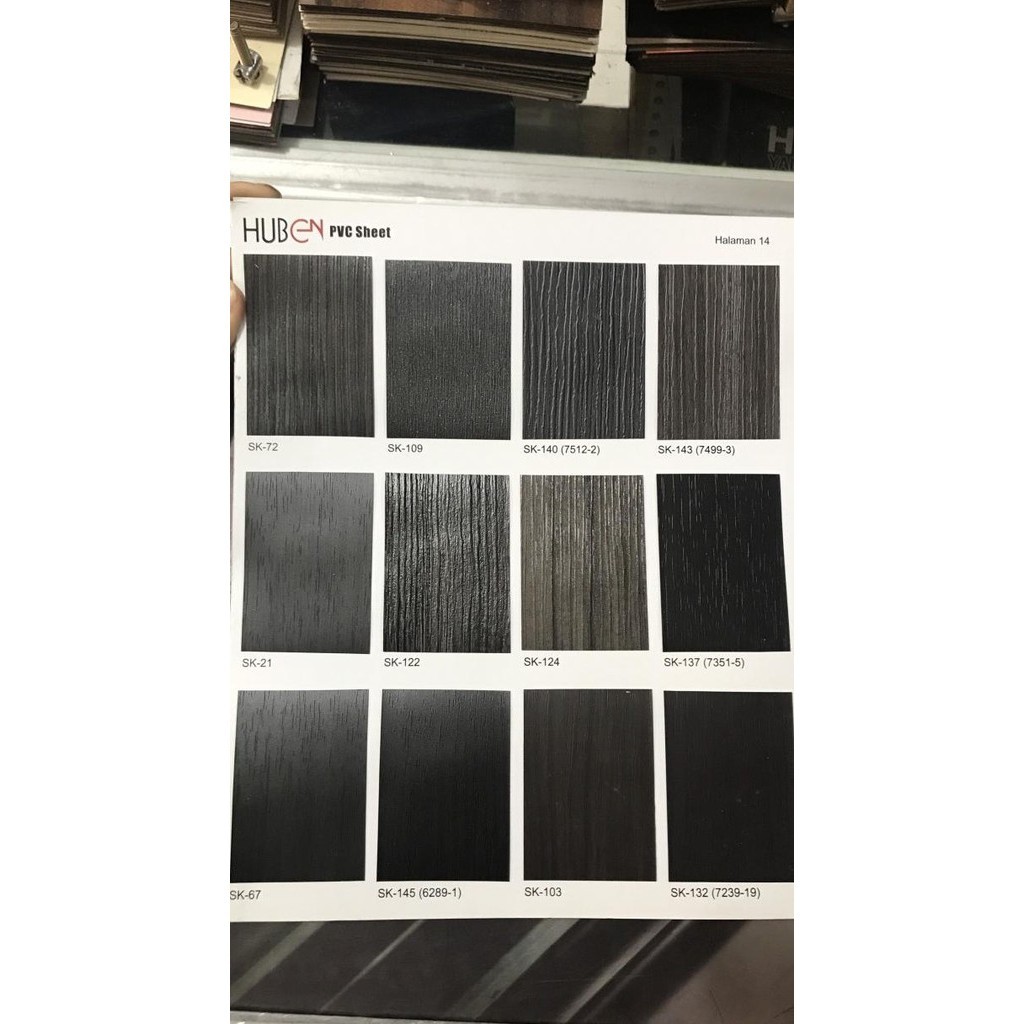 Huben Pvc Sheet / Taco Sheet / Deco Sheet Warna Urat Kayu (5)