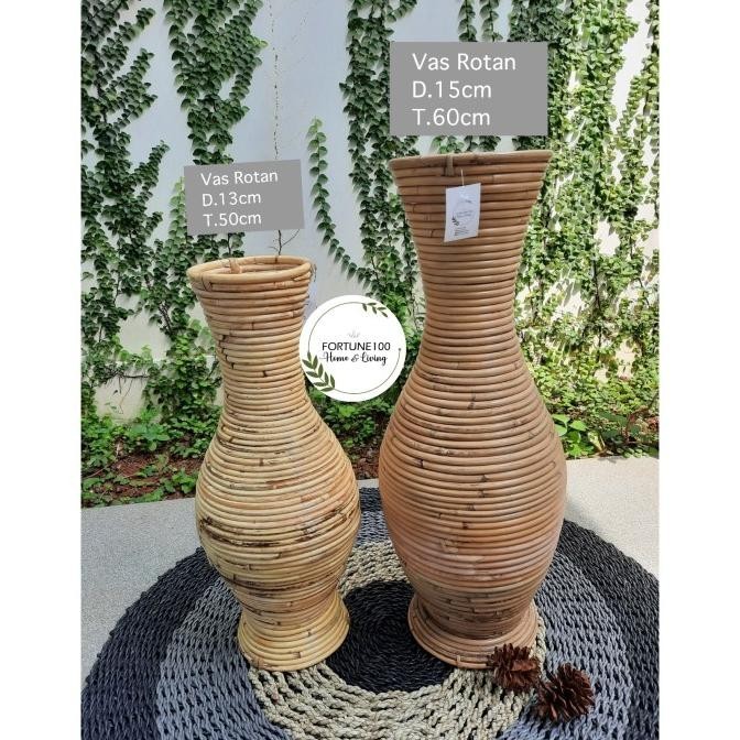 Guci Rotan / Vas Rotan / Vas Bunga Rotan / Guci Anyaman Rotan Vr02