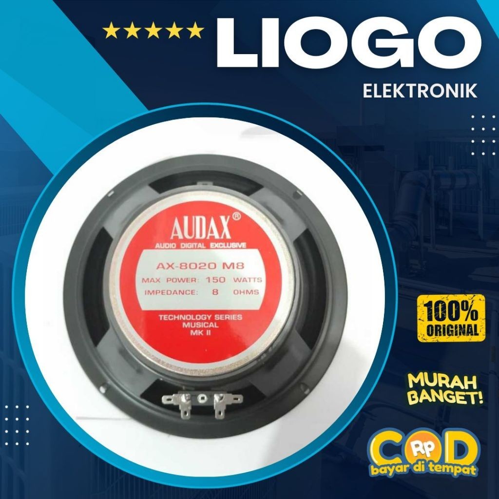 Speaker 8 inch Fullrange Audax AX- 8020 M8 Outdoor Audax AX 8020 8 Inch 150 Watt