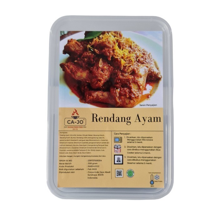 

Uinn - Rendang Ayam Makanan Beku Siap Saji Frozen Food Termurah Surabaya