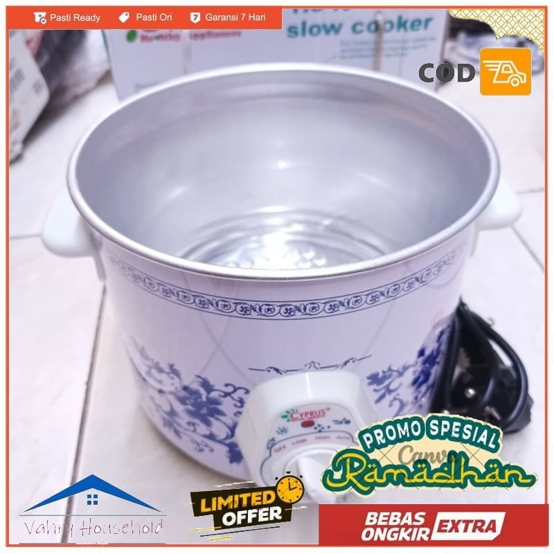 MESIN Slow Cooker Cypruz SC0066 SC 0066 15L ORIGINAL - PACKING BUBBLE