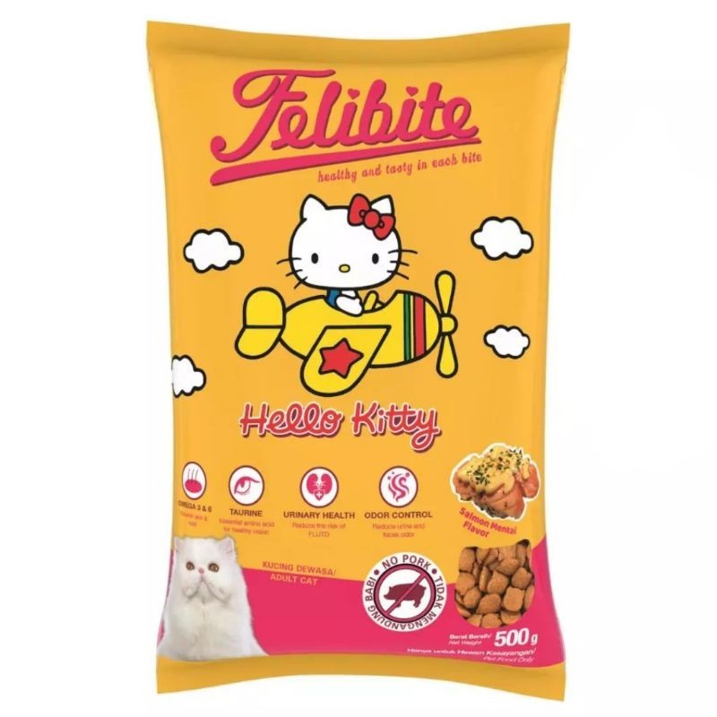 Felibite Cat 20kg Salmon Mentai //20 kg 1 karung rasa ikan salmon No Pork Makanan kucing adult