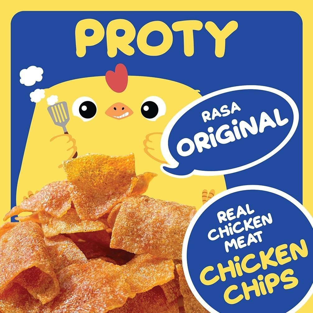 

POI PROTY Chicken Chips Ori(2 pcs)+Pedas(1 pcs) Snack Cemilan Berprotein Tinggi - Keripik Daging Ayam Asli Krispi 18 gr TERLARIS