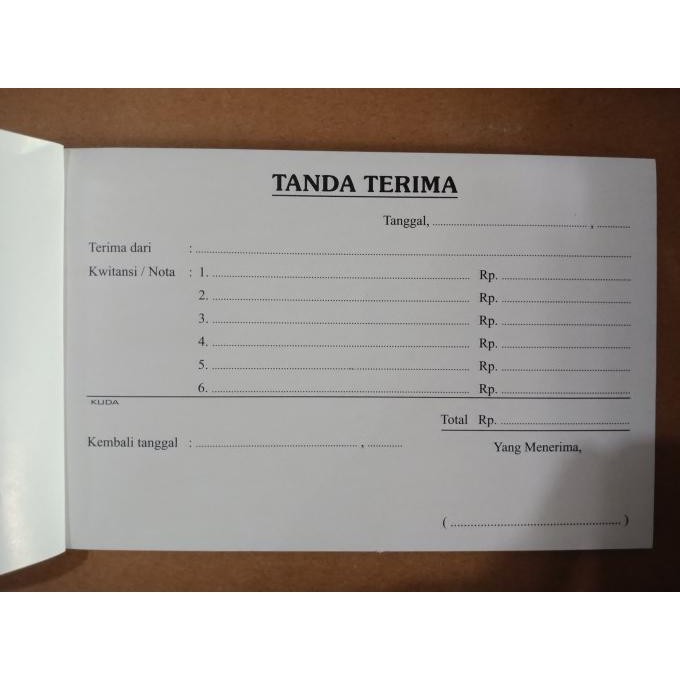 

Tanda Terima Rupiah (Rp) NCR 2 Ply Kuda ilmi__77