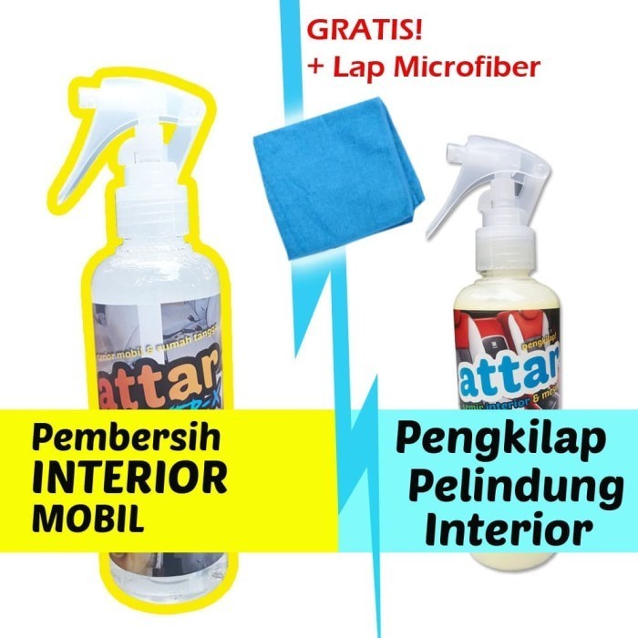 Paket Pembersih Interior Mobil - Car Interior Cleaner + Poles Kilap