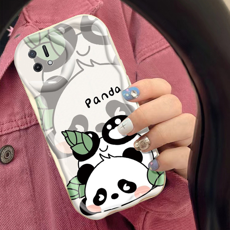 Casing Hp OPPO A16K OPPO A16E Case kreatif dan Casing ponsel imut untuk JP panda jatuh Softcase sili